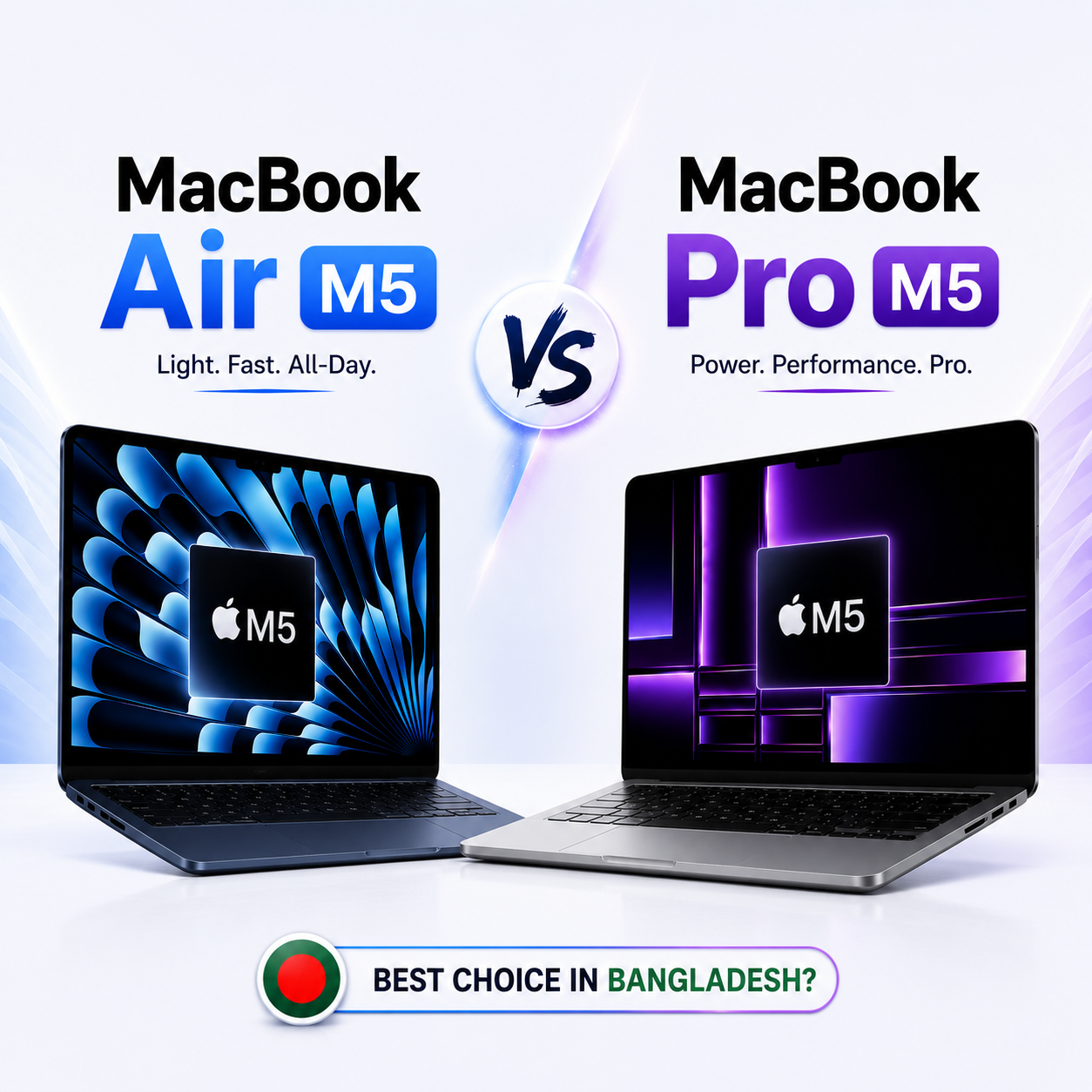 MacBook Air M5 vs MacBook Pro M5 in Bangladesh, Which One Should You Buy in 2026